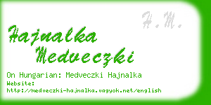 hajnalka medveczki business card